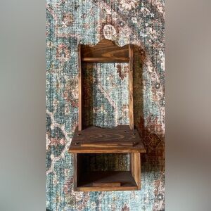 Wooden Wall Decor (antique phone stand)